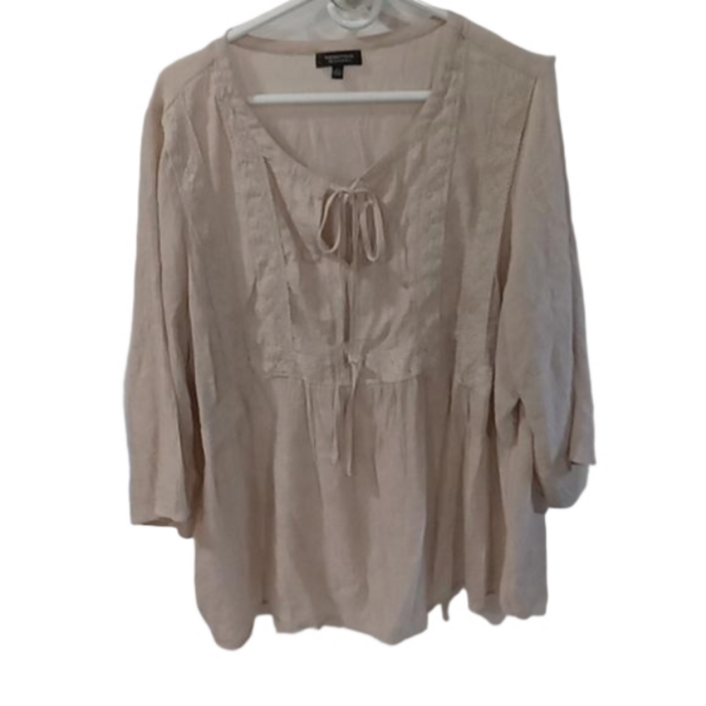 ( 286 ) SPENSE WOMAN PEASANT TOP LONG SLEEVES SIZE 2X